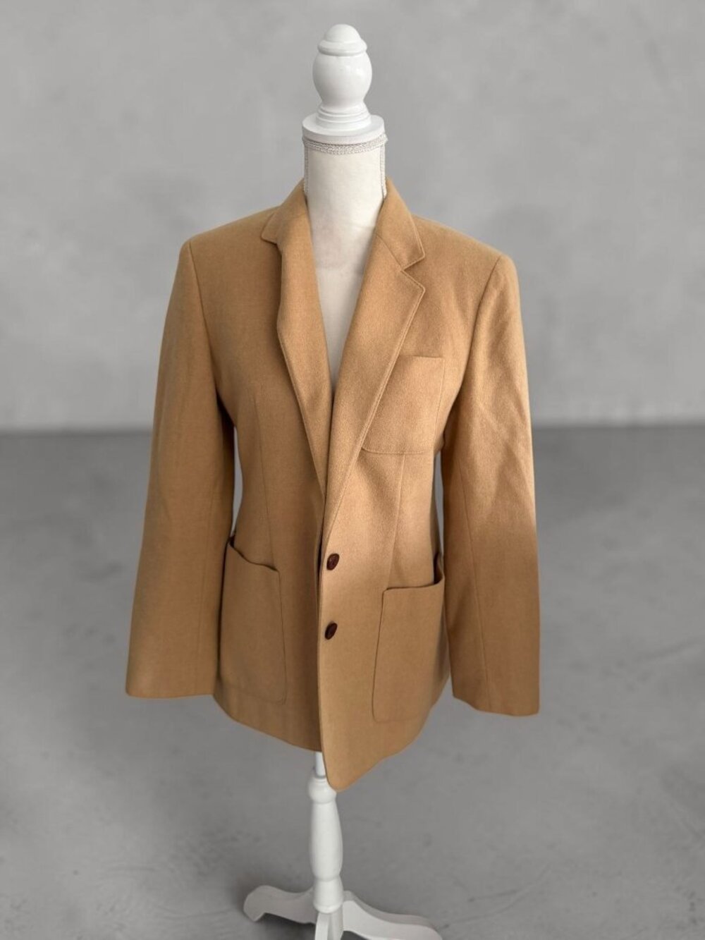 LAUREN RALPH LAUREN Vintage Tan Beige 100% Camel Hair Blazer Size 8